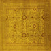 Square Oriental Yellow Industrial Rug, urb3104yw