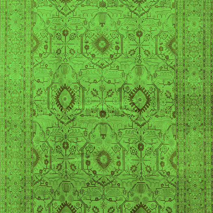 Machine Washable Oriental Green Industrial Area Rugs, wshurb3104grn