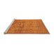 Sideview of Machine Washable Oriental Orange Industrial Area Rugs, wshurb3104org