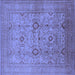 Square Oriental Blue Industrial Rug, urb3104blu