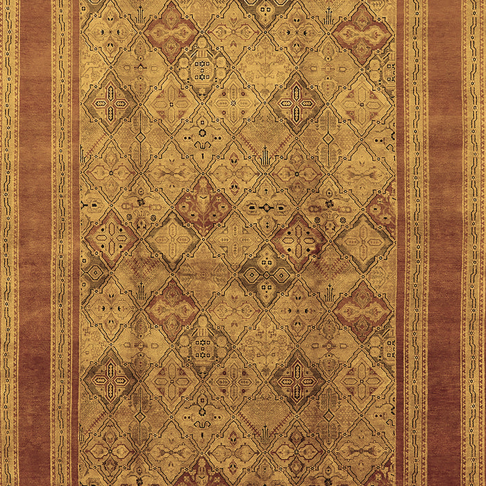 Machine Washable Oriental Brown Industrial Rug, wshurb3105brn