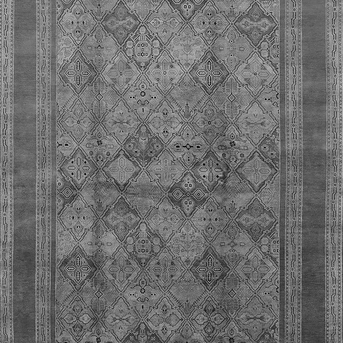 Machine Washable Oriental Gray Industrial Rug, wshurb3105gry