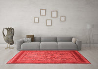 Machine Washable Oriental Red Industrial Rug, wshurb3105red