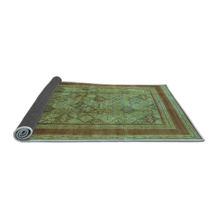 Sideview of Oriental Light Blue Industrial Rug, urb3105lblu