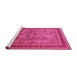 Sideview of Machine Washable Oriental Pink Industrial Rug, wshurb3105pnk