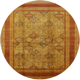 Round Machine Washable Industrial Modern Mahogany Brown Rug, wshurb3105