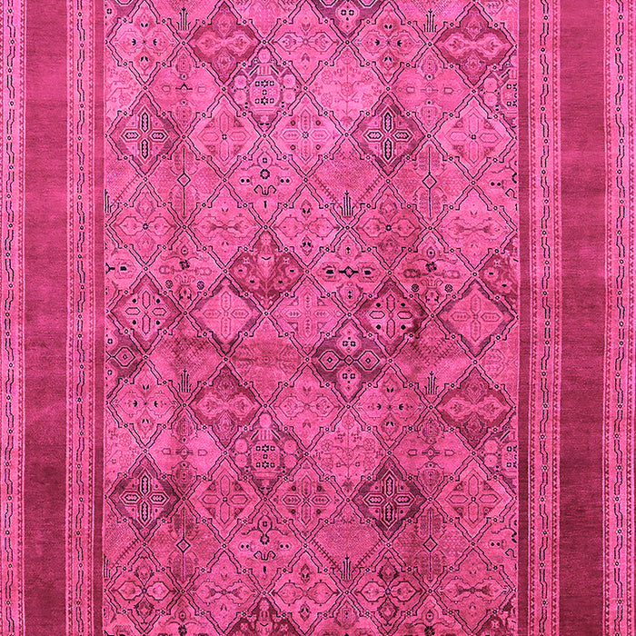 Machine Washable Oriental Pink Industrial Rug, wshurb3105pnk