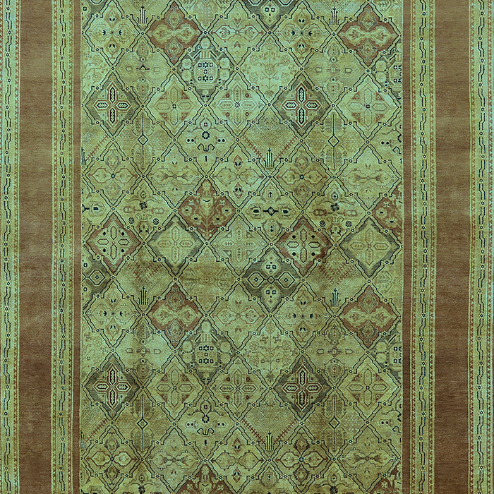 Machine Washable Oriental Light Blue Industrial Rug, wshurb3105lblu