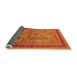 Sideview of Oriental Orange Industrial Rug, urb3105org