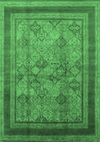 Oriental Emerald Green Industrial Rug, urb3105emgrn