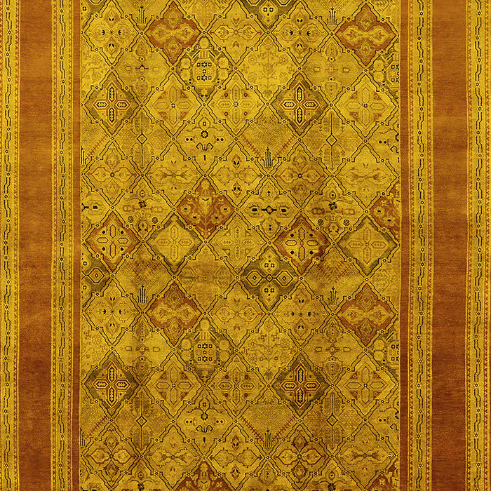 Oriental Yellow Industrial Rug, urb3105yw