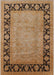 Mid-Century Modern Mahogany Brown Oriental Rug, urb3106