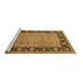 Sideview of Machine Washable Oriental Brown Industrial Rug, wshurb3106brn