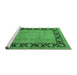 Sideview of Machine Washable Oriental Emerald Green Industrial Area Rugs, wshurb3106emgrn