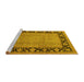 Sideview of Machine Washable Oriental Yellow Industrial Rug, wshurb3106yw