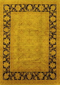 Oriental Yellow Industrial Rug, urb3106yw