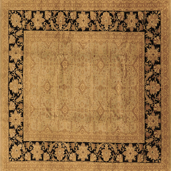 Square Oriental Brown Industrial Rug, urb3106brn