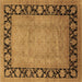 Square Oriental Brown Industrial Rug, urb3106brn