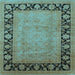 Square Oriental Light Blue Industrial Rug, urb3106lblu