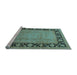 Sideview of Machine Washable Oriental Light Blue Industrial Rug, wshurb3106lblu