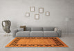 Machine Washable Oriental Orange Industrial Area Rugs in a Living Room, wshurb3106org