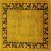 Square Oriental Yellow Industrial Rug, urb3106yw