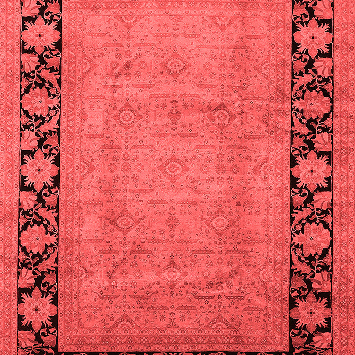 Machine Washable Oriental Red Industrial Rug, wshurb3106red