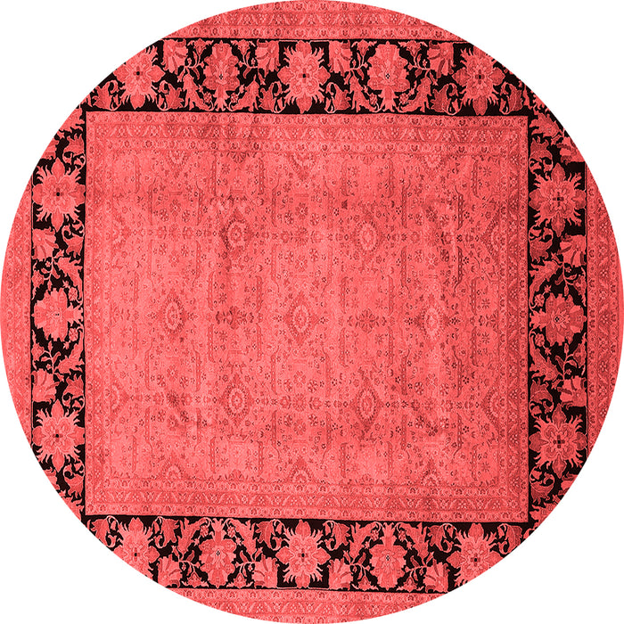 Machine Washable Oriental Red Industrial Rug, wshurb3106red