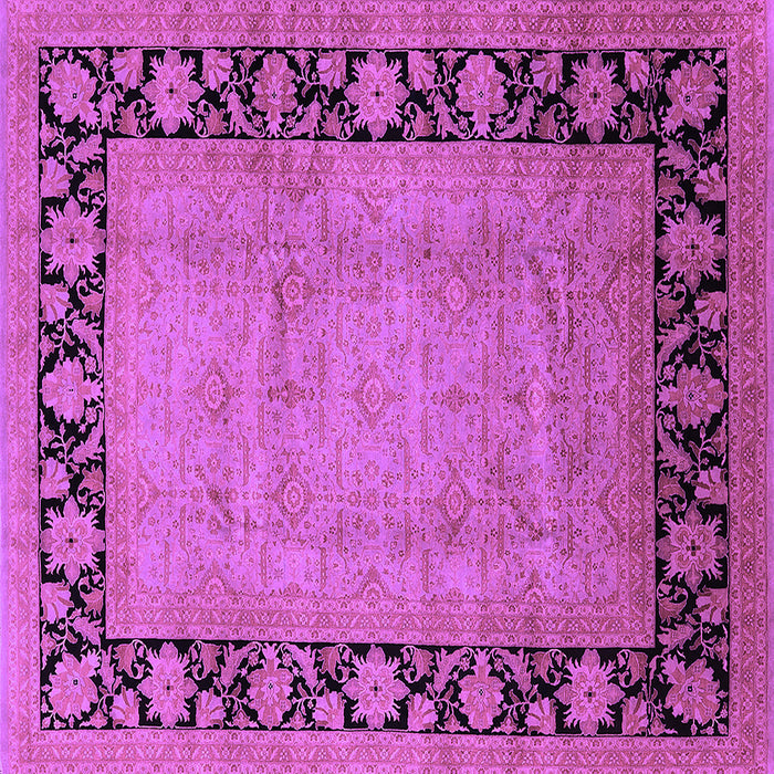Square Machine Washable Oriental Purple Industrial Area Rugs, wshurb3106pur