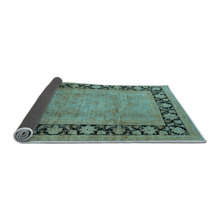Sideview of Oriental Light Blue Industrial Rug, urb3106lblu