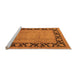 Sideview of Machine Washable Oriental Orange Industrial Area Rugs, wshurb3106org