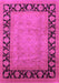 Machine Washable Oriental Pink Industrial Rug, wshurb3106pnk