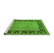 Sideview of Machine Washable Oriental Green Industrial Area Rugs, wshurb3106grn