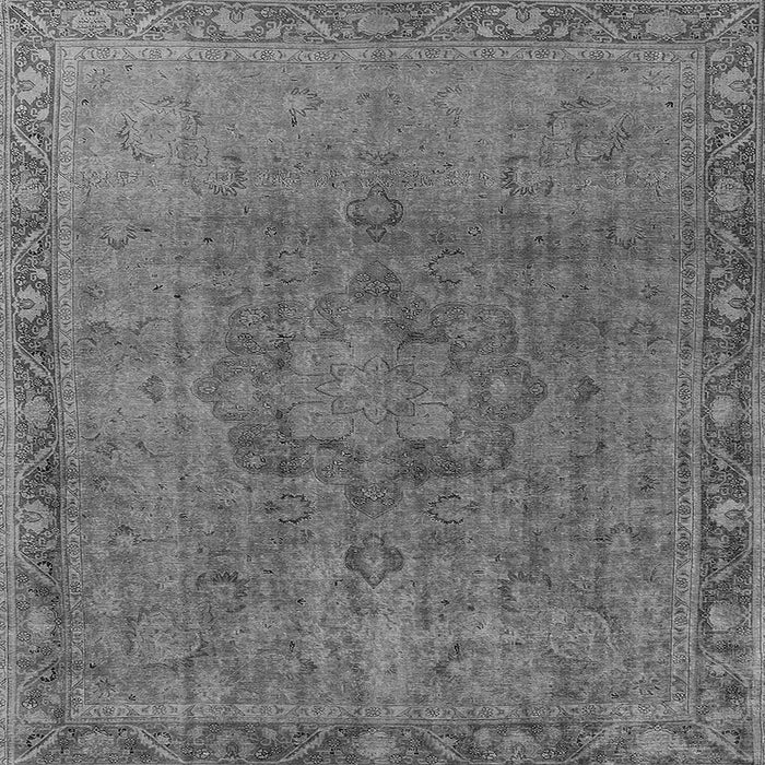 Square Machine Washable Oriental Gray Industrial Rug, wshurb3107gry