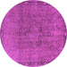 Round Oriental Pink Industrial Rug, urb3107pnk