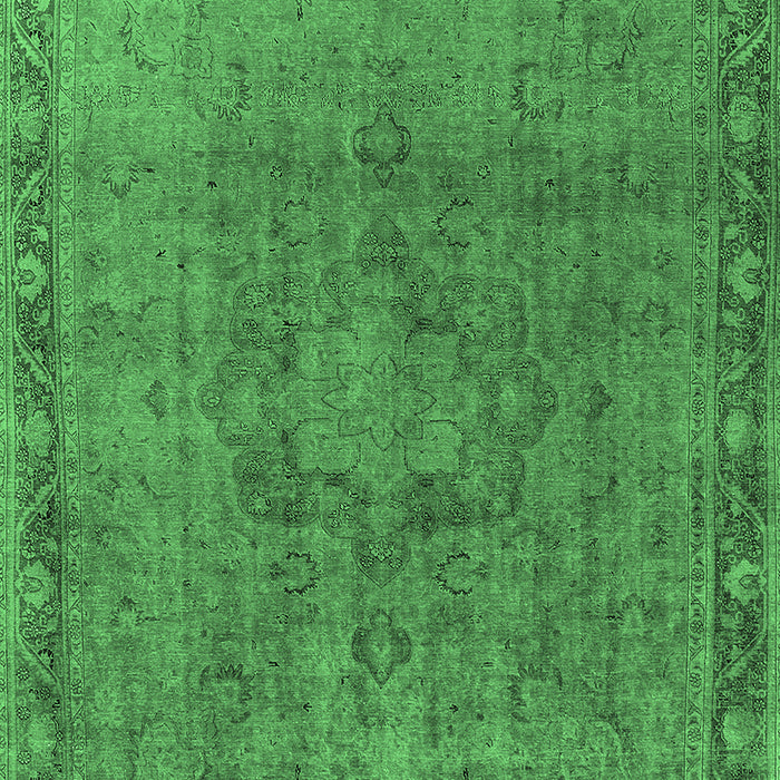 Machine Washable Oriental Emerald Green Industrial Area Rugs, wshurb3107emgrn