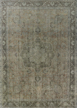 Mid-Century Modern Brown Oriental Rug, urb3107