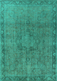 Oriental Turquoise Industrial Rug, urb3107turq