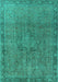 Oriental Turquoise Industrial Rug, urb3107turq