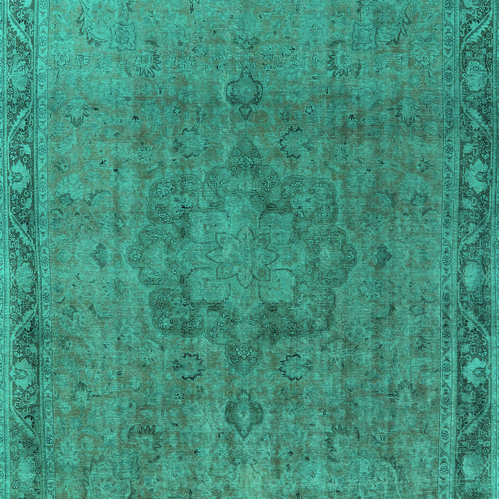 Machine Washable Oriental Turquoise Industrial Area Rugs, wshurb3107turq