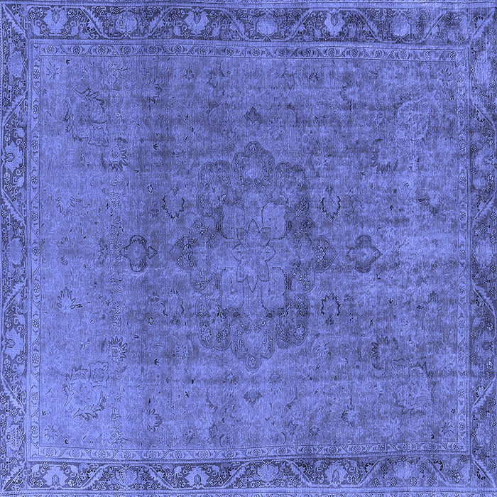 Square Oriental Blue Industrial Rug, urb3107blu