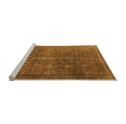 Sideview of Machine Washable Oriental Orange Industrial Area Rugs, wshurb3108org