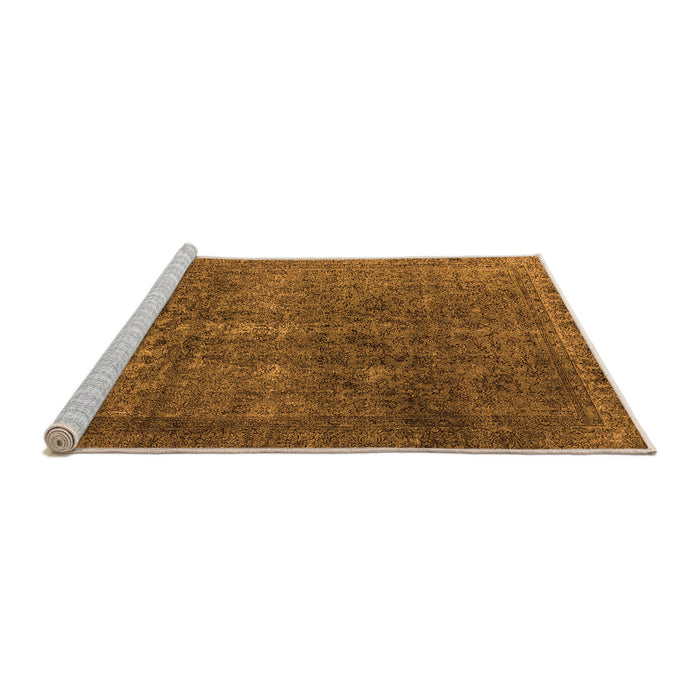Sideview of Machine Washable Oriental Orange Industrial Area Rugs, wshurb3108org