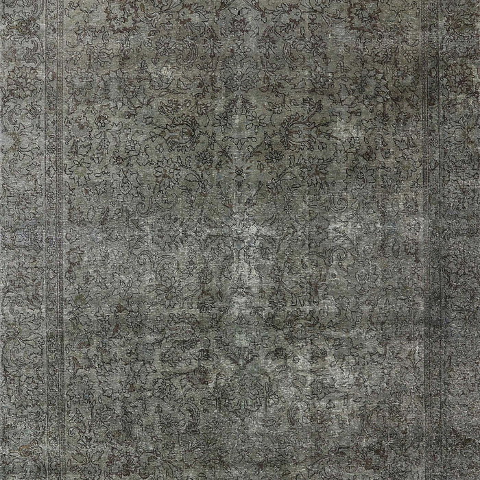 Mid-Century Modern Charcoal Gray Oriental Rug, urb3108