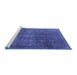 Sideview of Machine Washable Oriental Blue Industrial Rug, wshurb3108blu