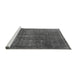 Sideview of Machine Washable Oriental Gray Industrial Rug, wshurb3108gry