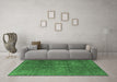 Machine Washable Oriental Emerald Green Industrial Area Rugs in a Living Room,, wshurb3108emgrn