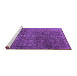 Sideview of Machine Washable Oriental Purple Industrial Area Rugs, wshurb3108pur