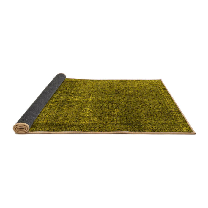 Sideview of Oriental Yellow Industrial Rug, urb3108yw