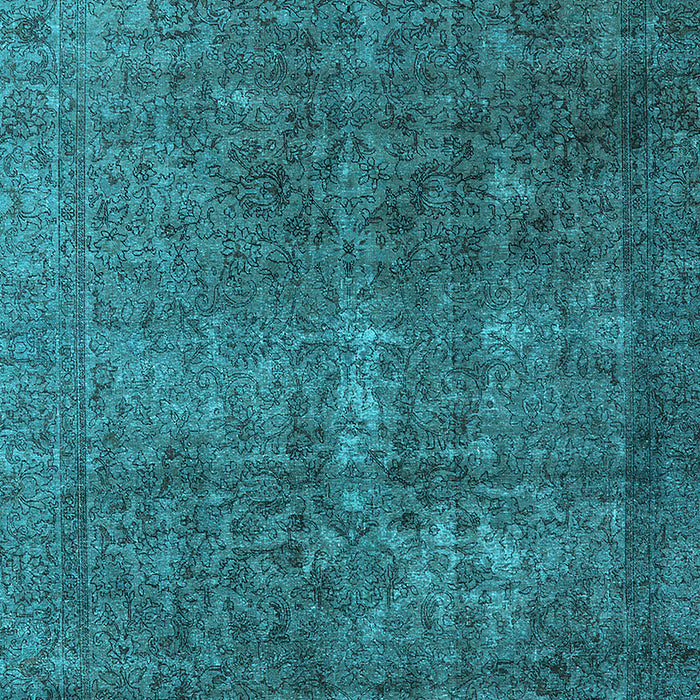Machine Washable Oriental Light Blue Industrial Rug, wshurb3108lblu